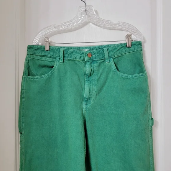 Wrangler Size 32 Green Casey Jones Wide Leg Carpenter Baggy Loose Fit Jeans - Picture 4 of 14